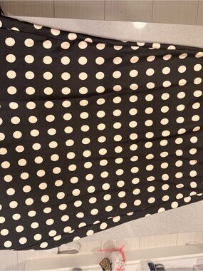 Black cream Polka Dot maxi skirt